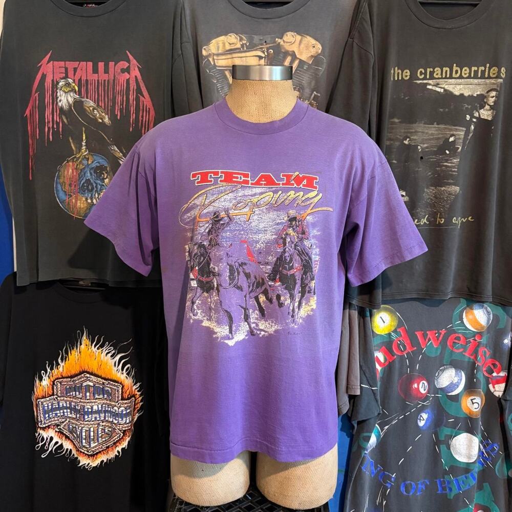 Vintage 1990s rodeo cowboy t shirt